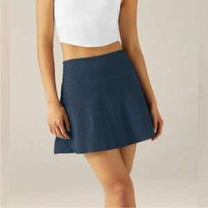 Beyond Yoga Spacedye Movement Skirt Navy Blue